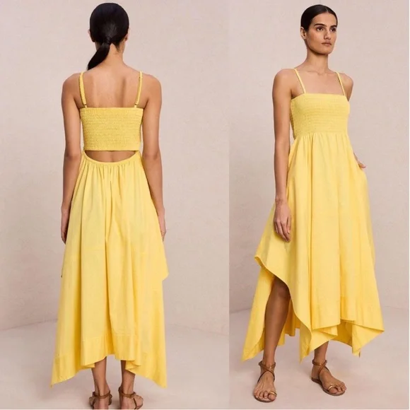 A.L.C. Adriana Smocked Handkerchief Dress in Size 4